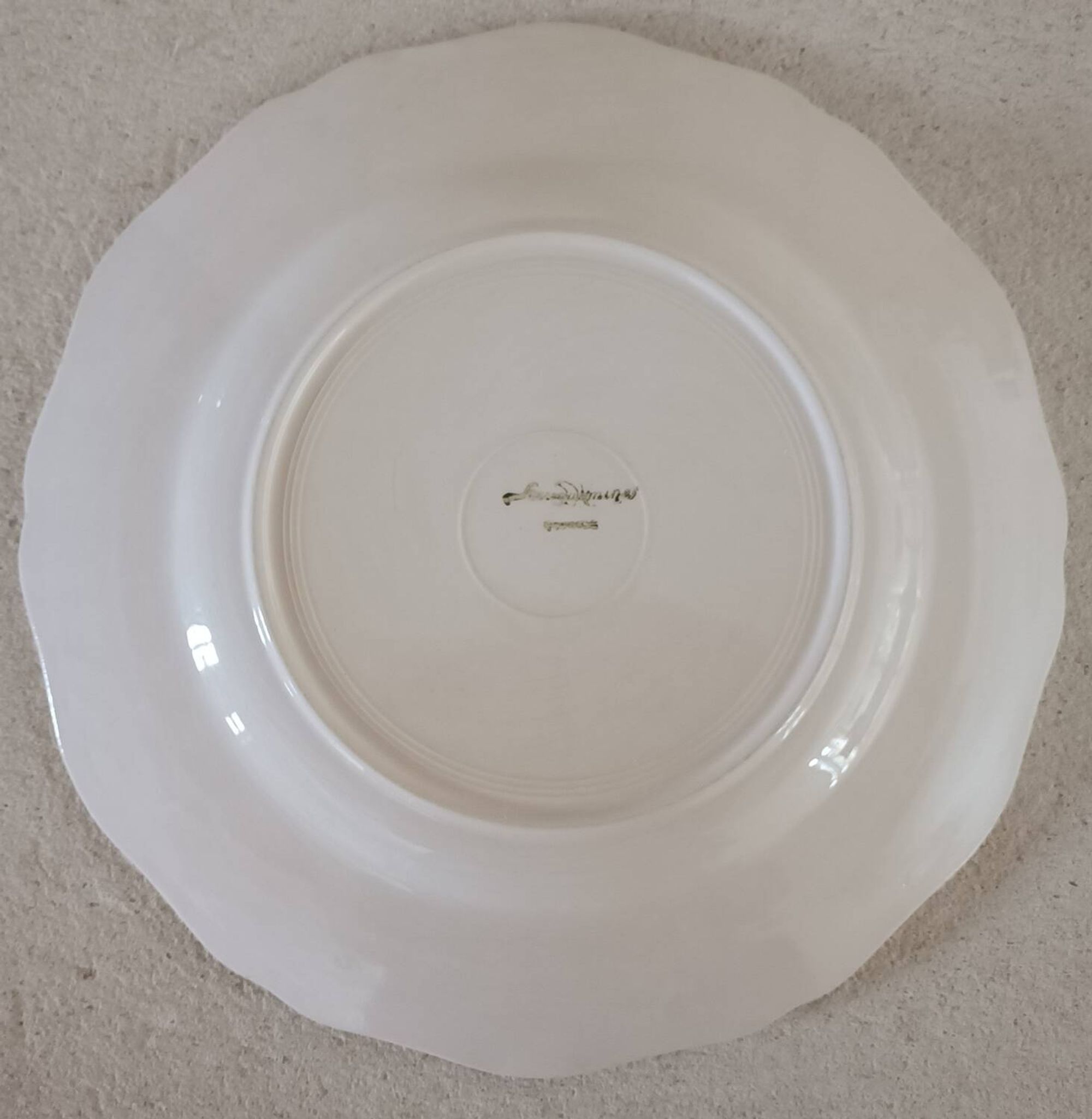 Lot de 4 assiettes ivoire Sarreguemines
