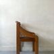 Chaise scandinave vintage en orme et corde tressée, design 1950