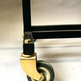 Serving table 70s black and brass