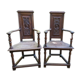 Pair of caquetoire chairs