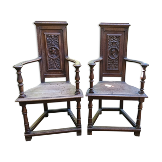 Paire de chaises caquetoires