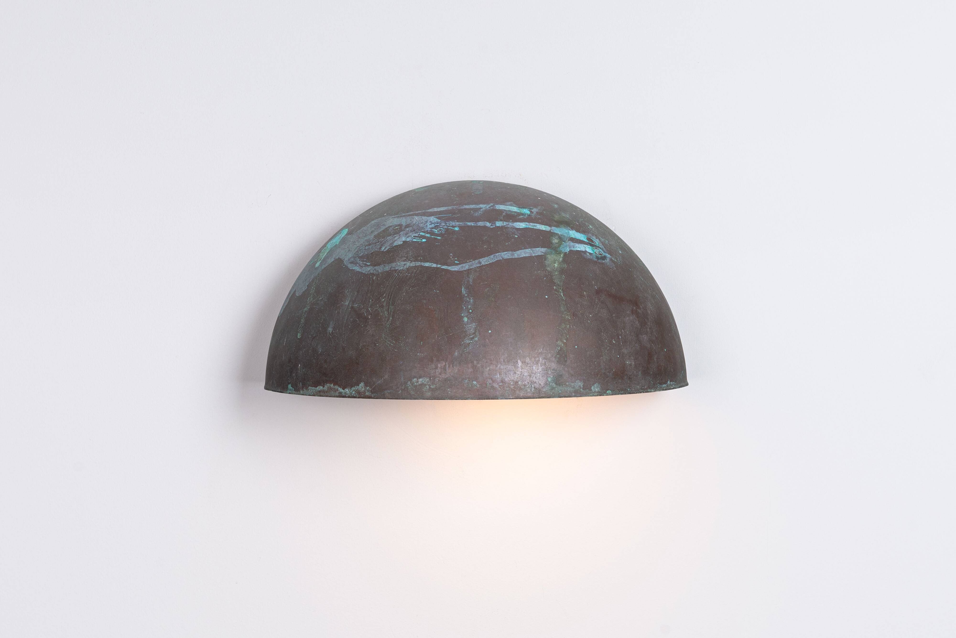Horn Belysning Type 6650 wall lamp in patinated copper