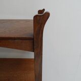 Art Nouveau Jugendstil oak open bookcase  etagere