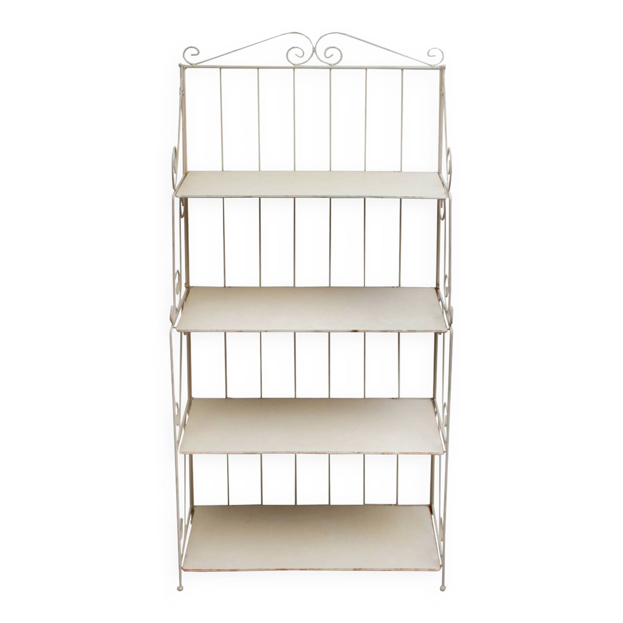 1950s shelf in metal Shabby Chic
