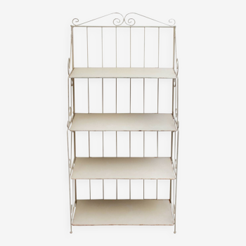 1950s shelf in metal Shabby Chic