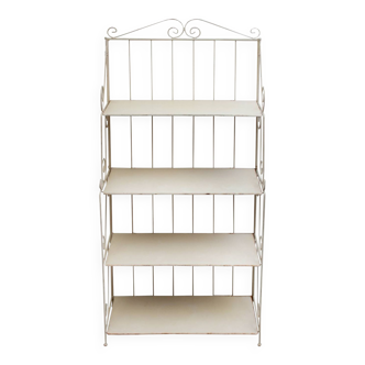 1950s shelf in metal Shabby Chic