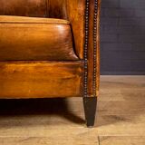 Vintage armchair cuir de mouton