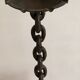 Wrought iron ashtray on its chain and anchor foot