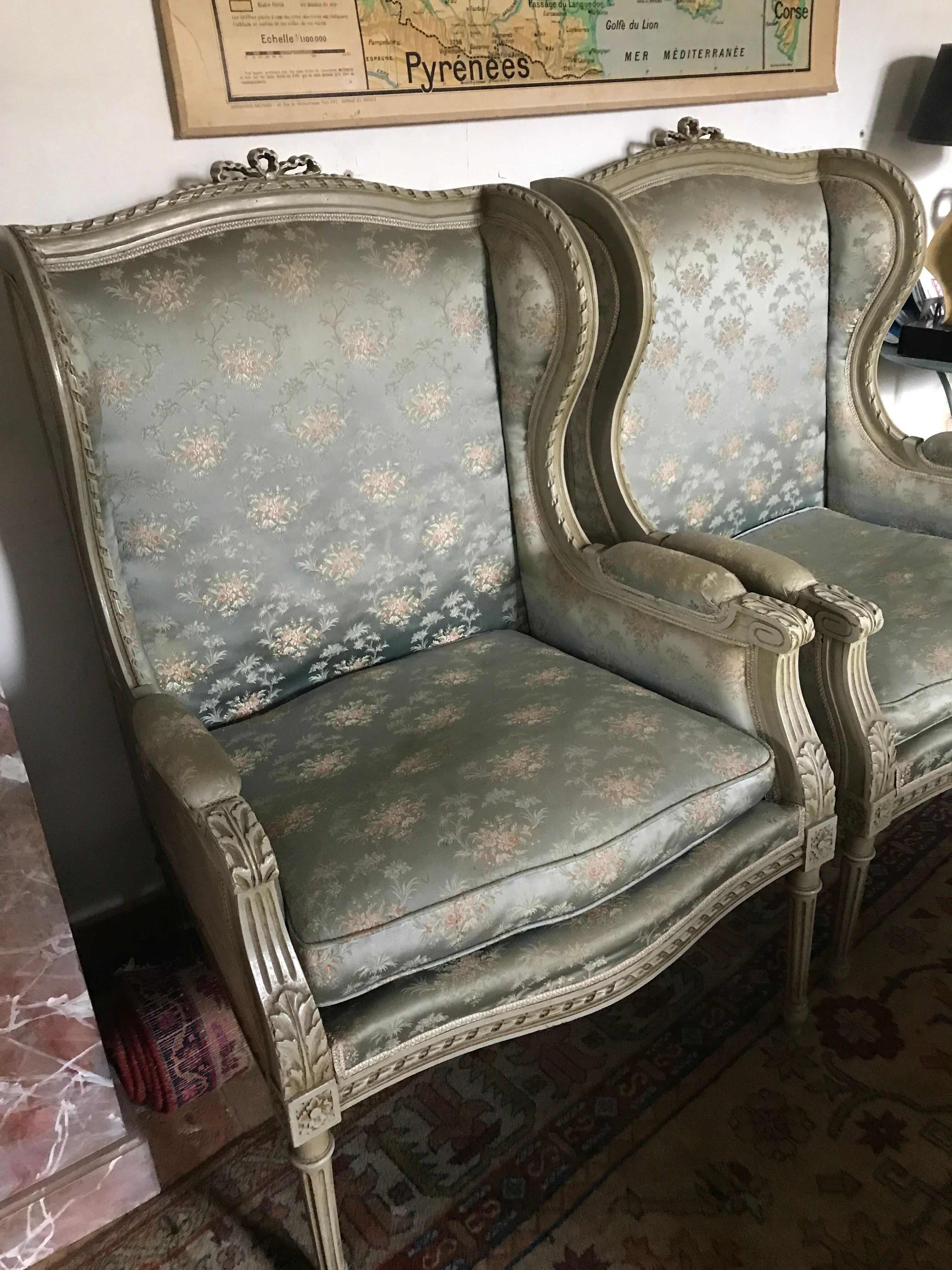 Pair of bergères XIXth