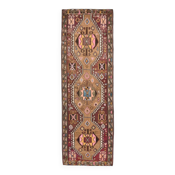 Grand Tapis Kilim Vintage Long & Large, Motifs Tribaux Géométriques
