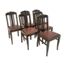 Six chaises en bois