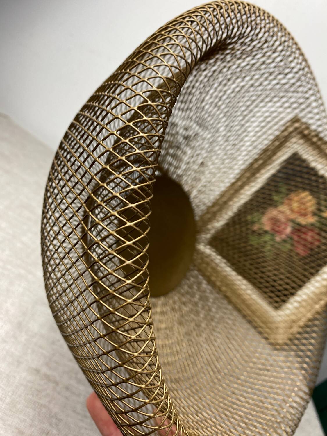 Gold metal basket