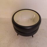 Vintage skai pouffe