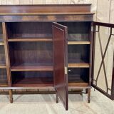 English 3-door mahogany bookcase from the 1950s