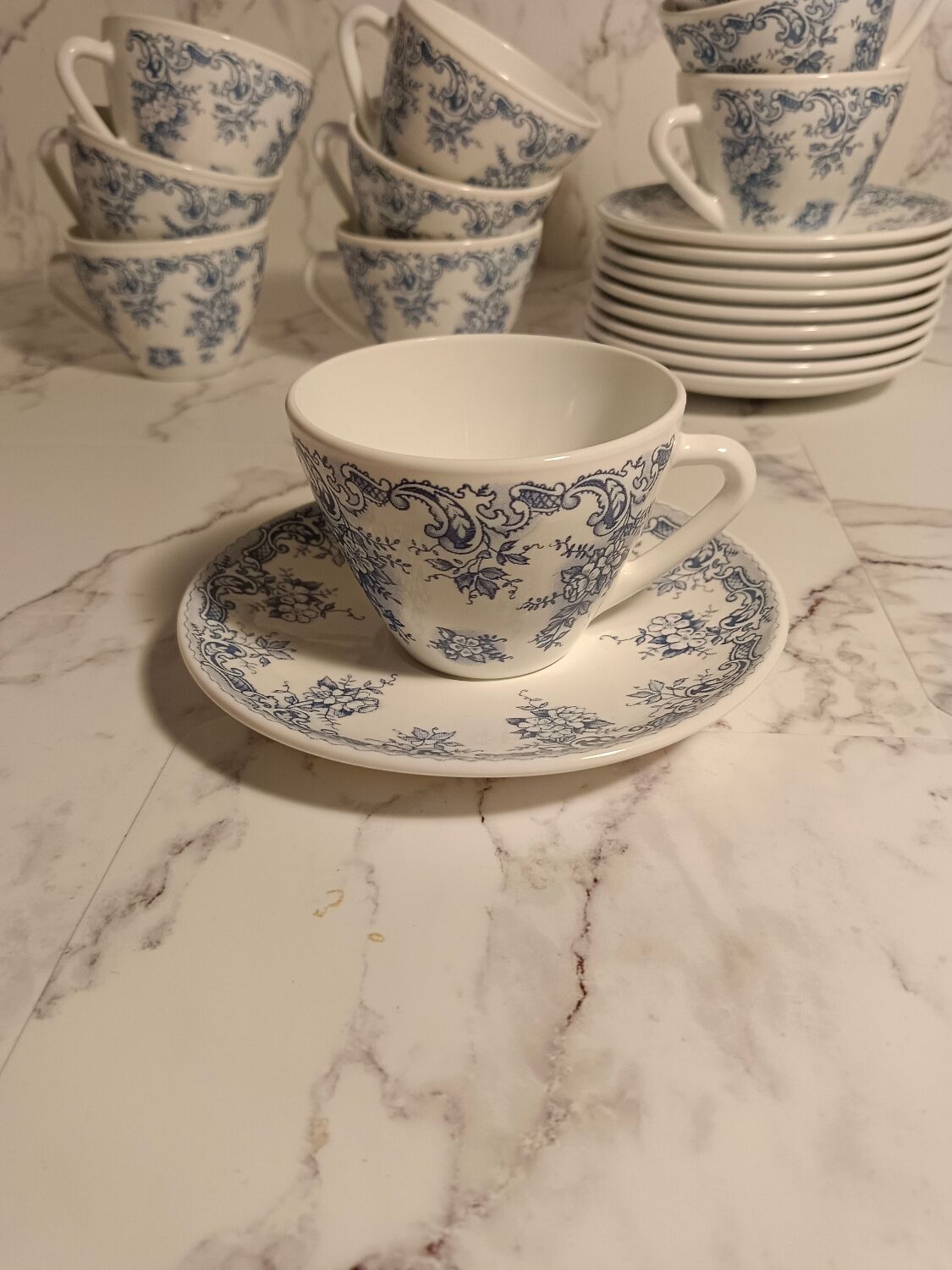 Rivanel France royal cups with saucers