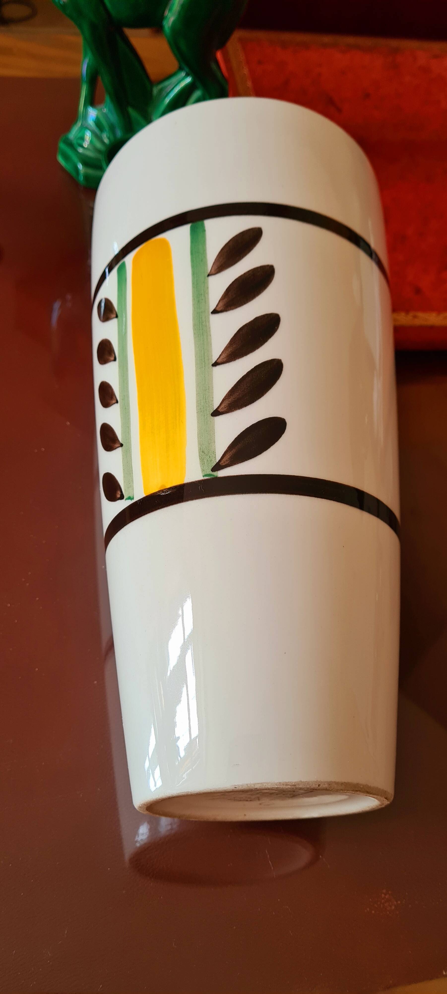 Gien earthenware vase