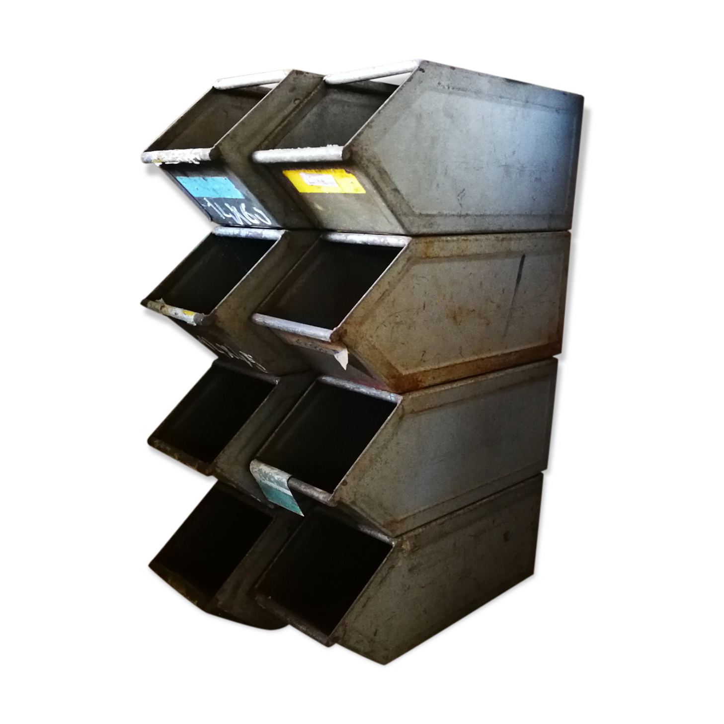 Set of 8 industrial lockers