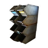 Set of 8 industrial lockers