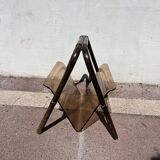 Rattan and Plexiglass magazine rack by Marc Held