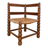 Beaded wood corner chair