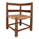 Beaded wood corner chair