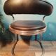 Fauteuil cuir Giotto Stoppino 1970s
