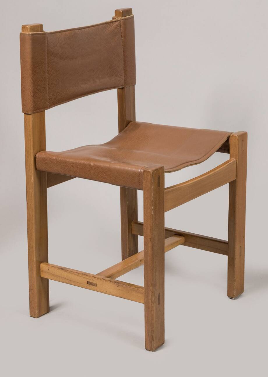 Set of 4 varnished ash chairs - Maison Regain