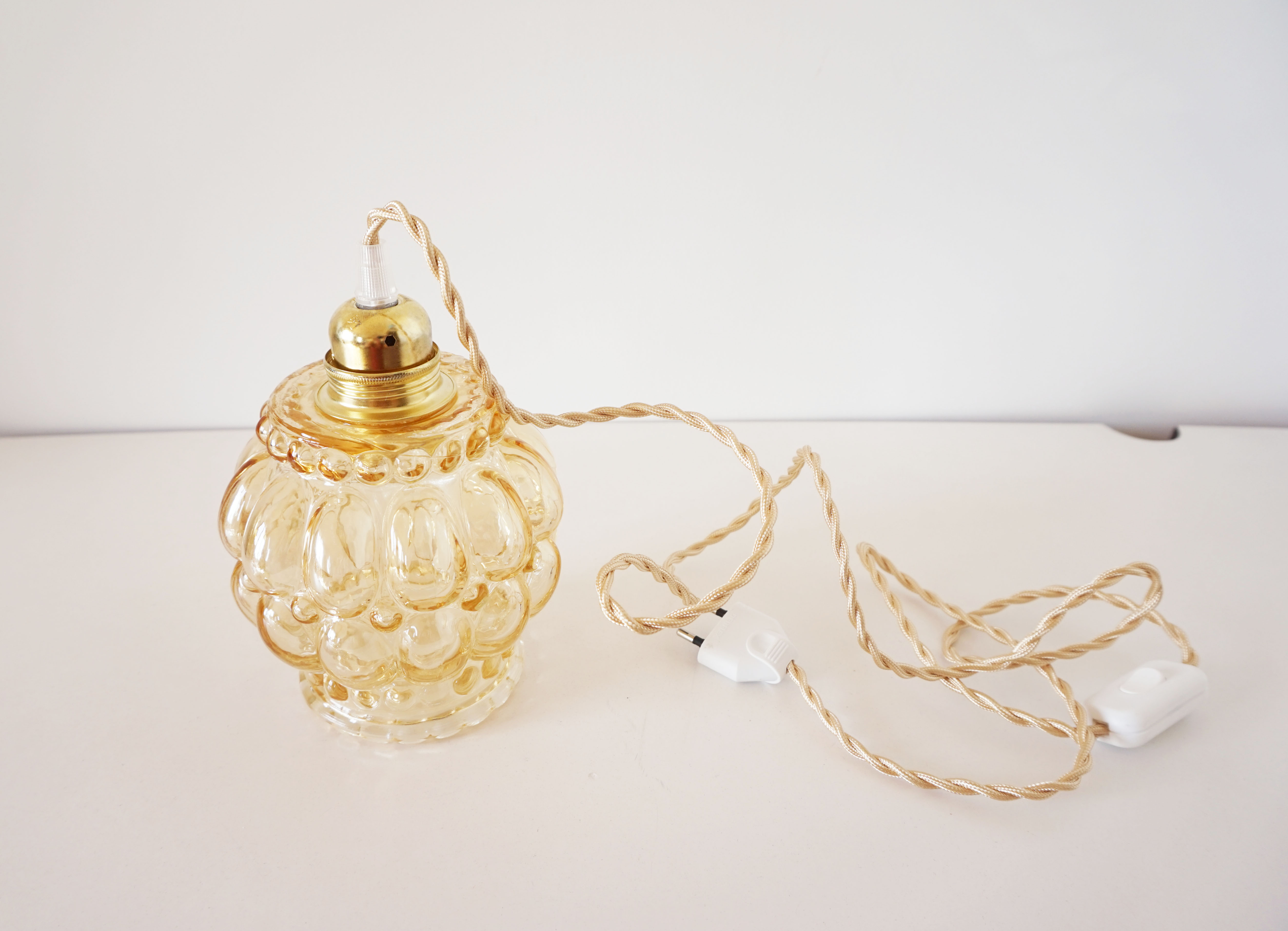 Vintage molded glass globe player