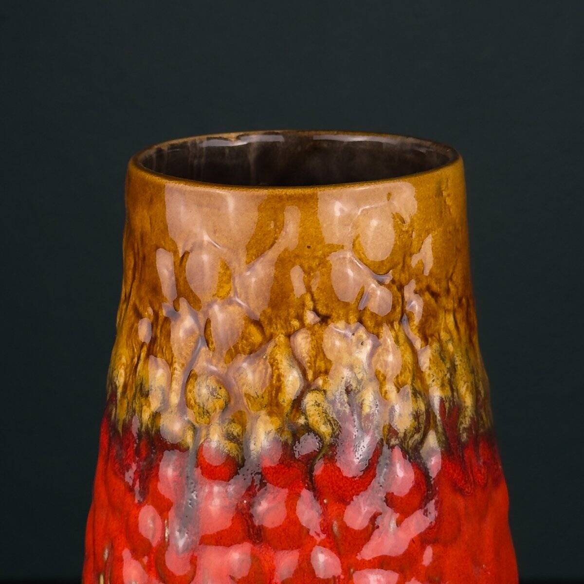 Vintage lava ceramic vase by Kil Liboje, Yugoslavia, 1960s.