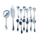 cutlery and spoons with ice and silver metal cake