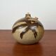 Mid-century Danish studio ceramic oil lamp by Aage Würtz, 1960s.