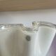 Trio of vintage blown glass handkerchief vases