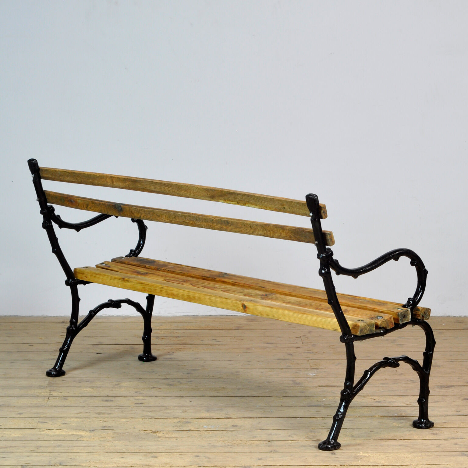 Cast iron and pine garden bench, 1930's