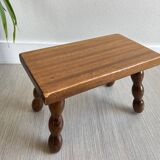 Bobbin decor wooden bench stool