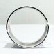 Round Silver Napkin Ring with Striped Decoration