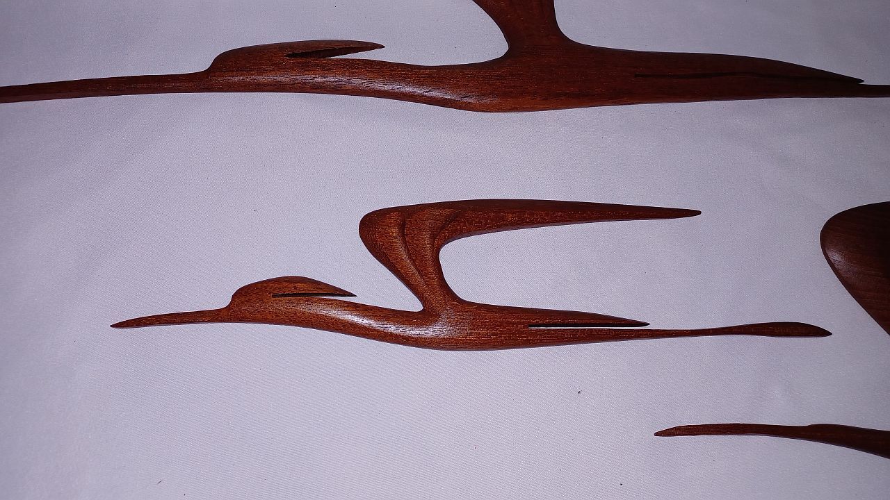 Wall decoration in teak Denmark 70