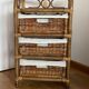 Bamboo and rattan drawer cabinet