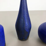 Set of 3 ceramic studio pottery vase by Gerhard Liebenthron, Germany, 1960s