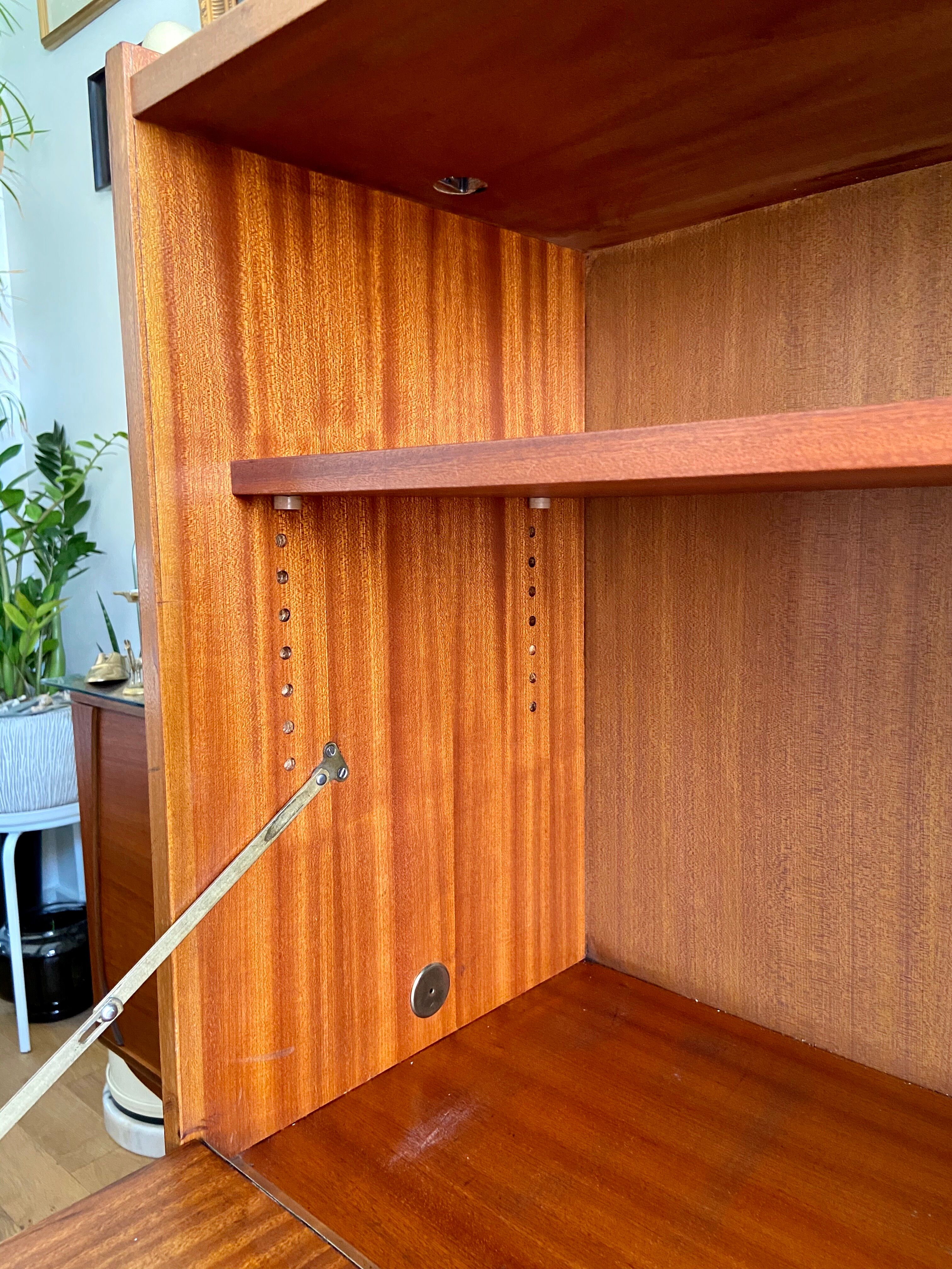 Scandinavian writing basket in wood 1960