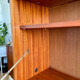 Scandinavian writing basket in wood 1960