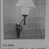 Polished varnished bronze wall lights from the Lunel house - 1950s