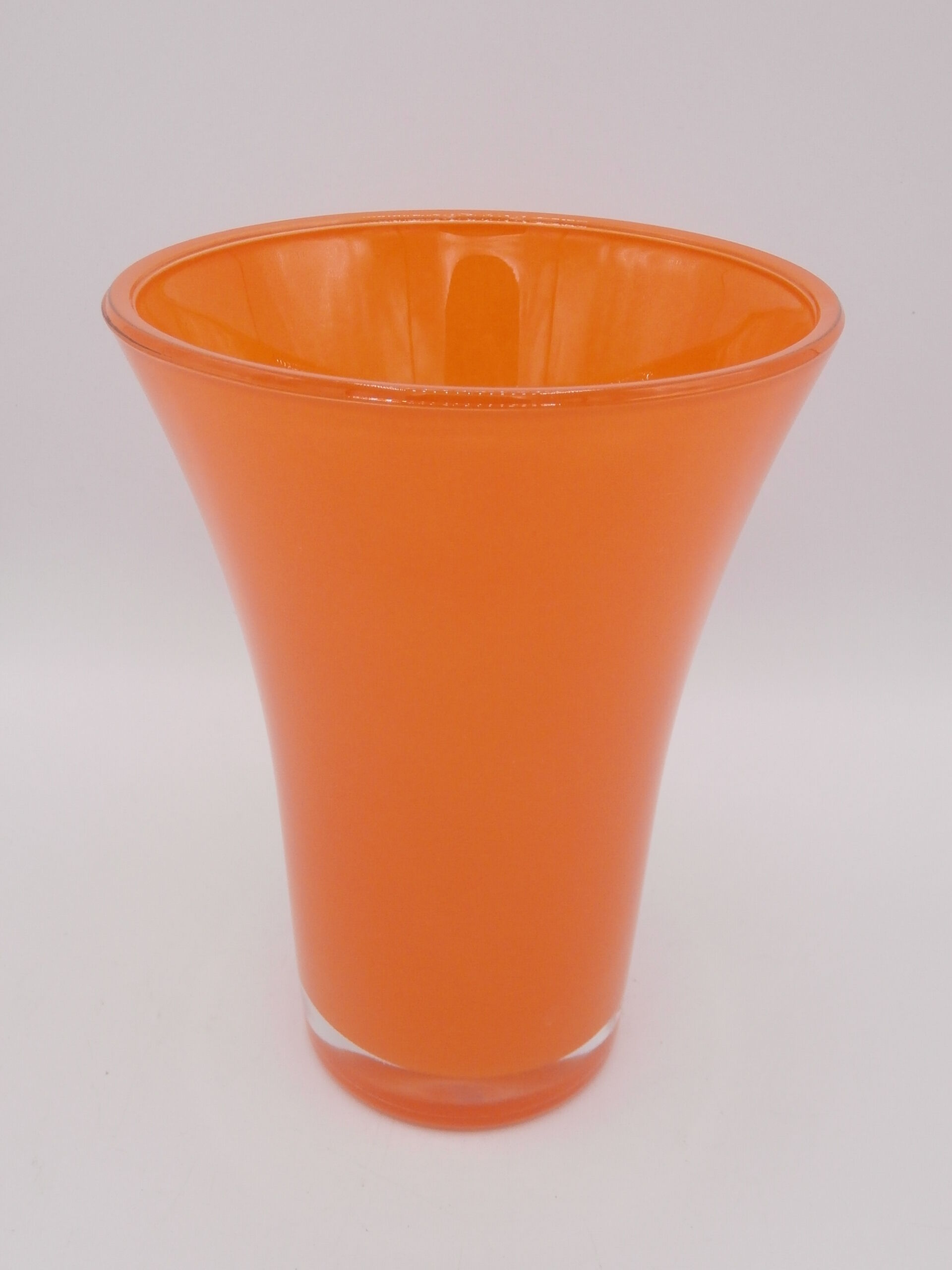 Orange glass vase