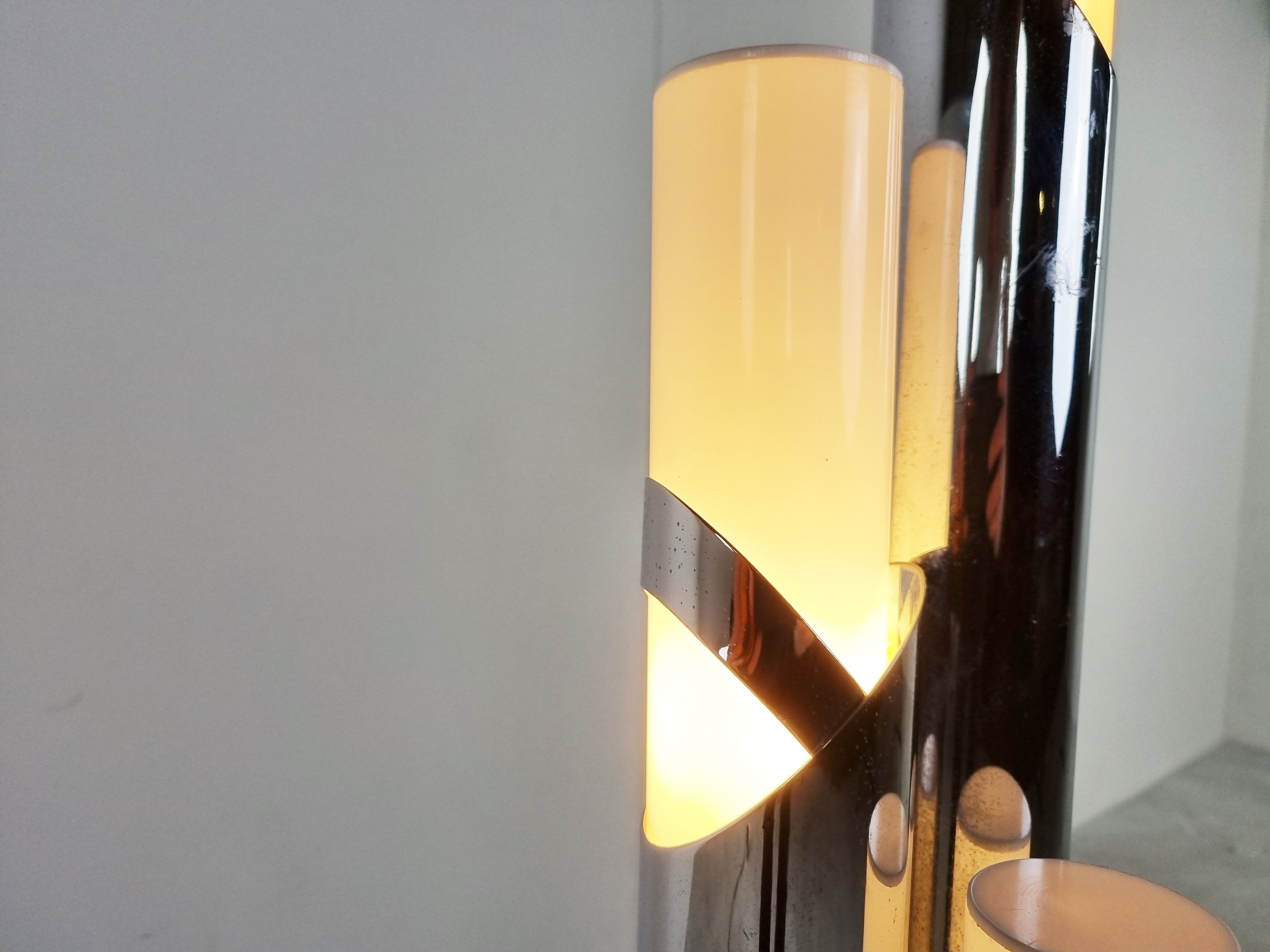 Vintage italian chrome floor lamp, 1970s