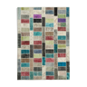 Tapis anatolien contemporain tissé à la main 178 cm x 246 cm tapis patchwork multicolore