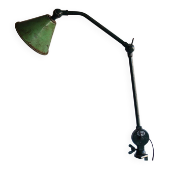 ELAUL articulated workshop lamp with clamp – 1930s/50s