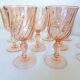 11 Arcoroc Rosaline foot glasses in pink glass 2106182