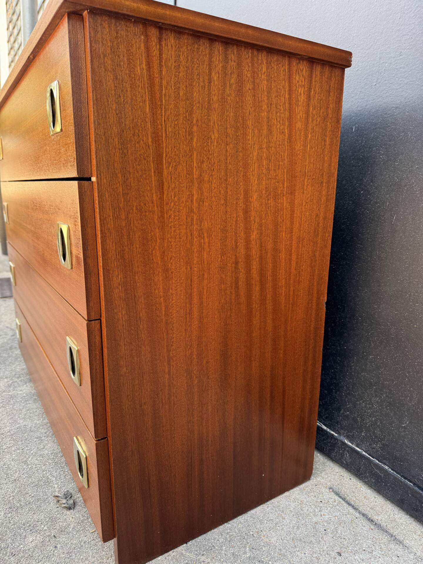 1960s teak Scandinavian style chest of drawers
