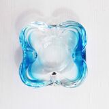 Cendrier en verre de Murano bleu