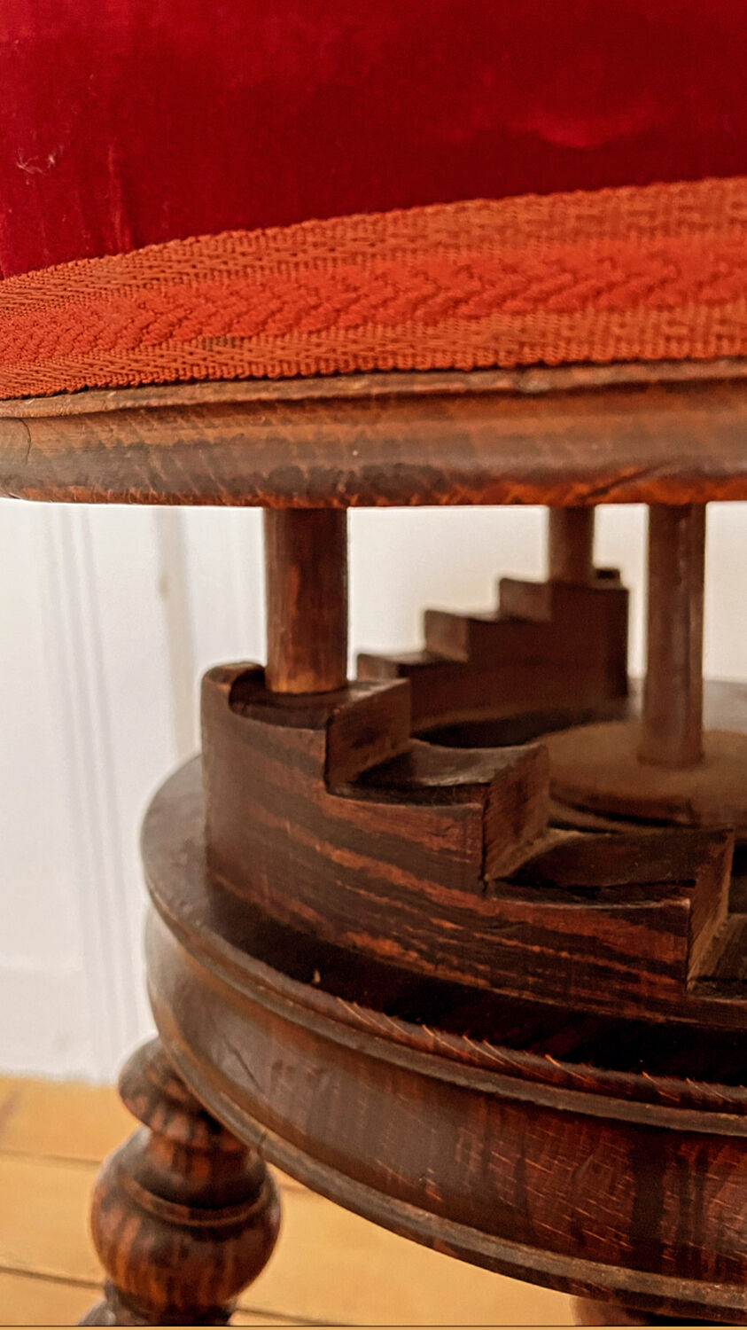 Nineteenth century rosewood piano stool