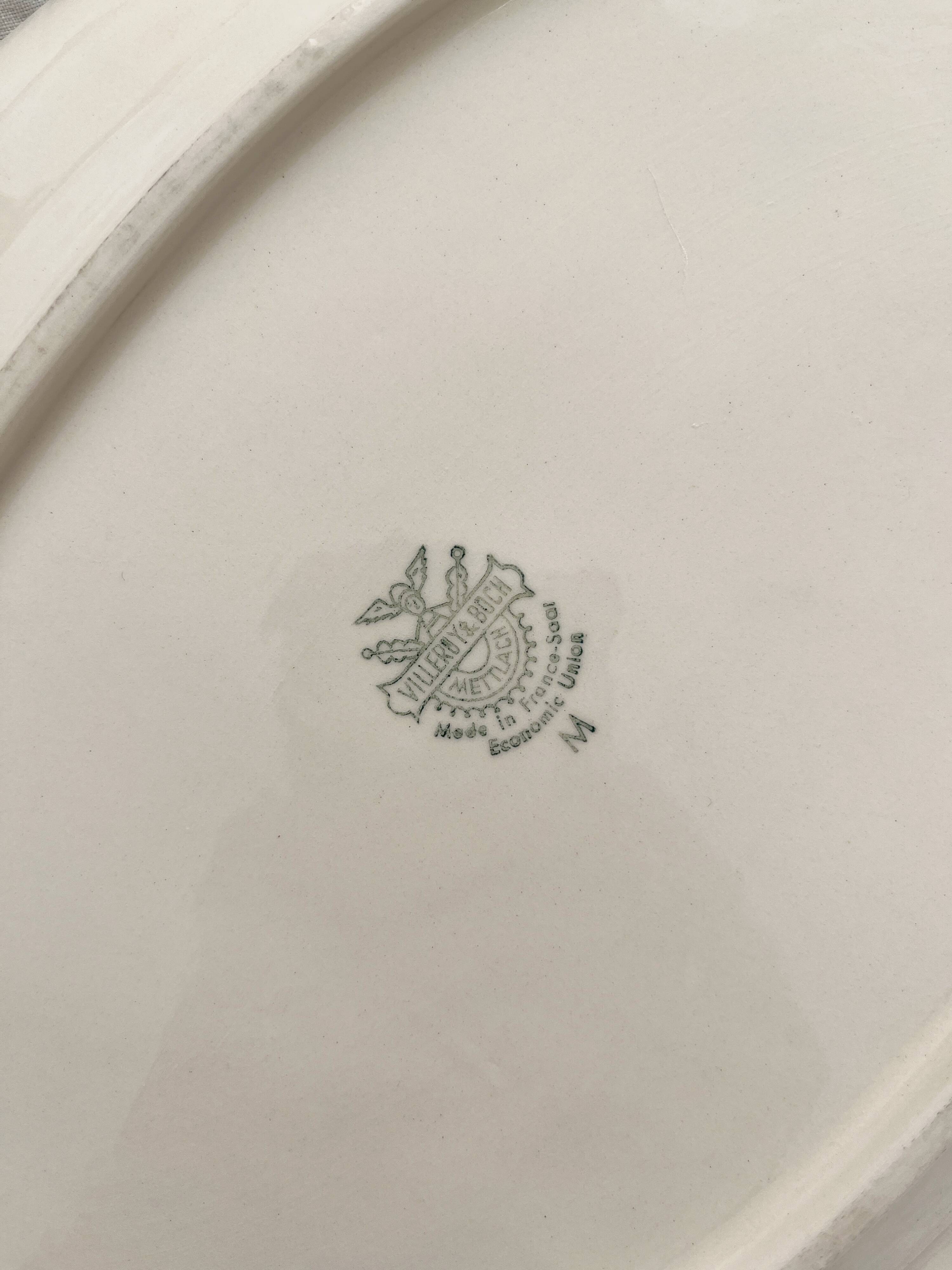 Villeroy and Boch ivory earthenware scalloped oval dish